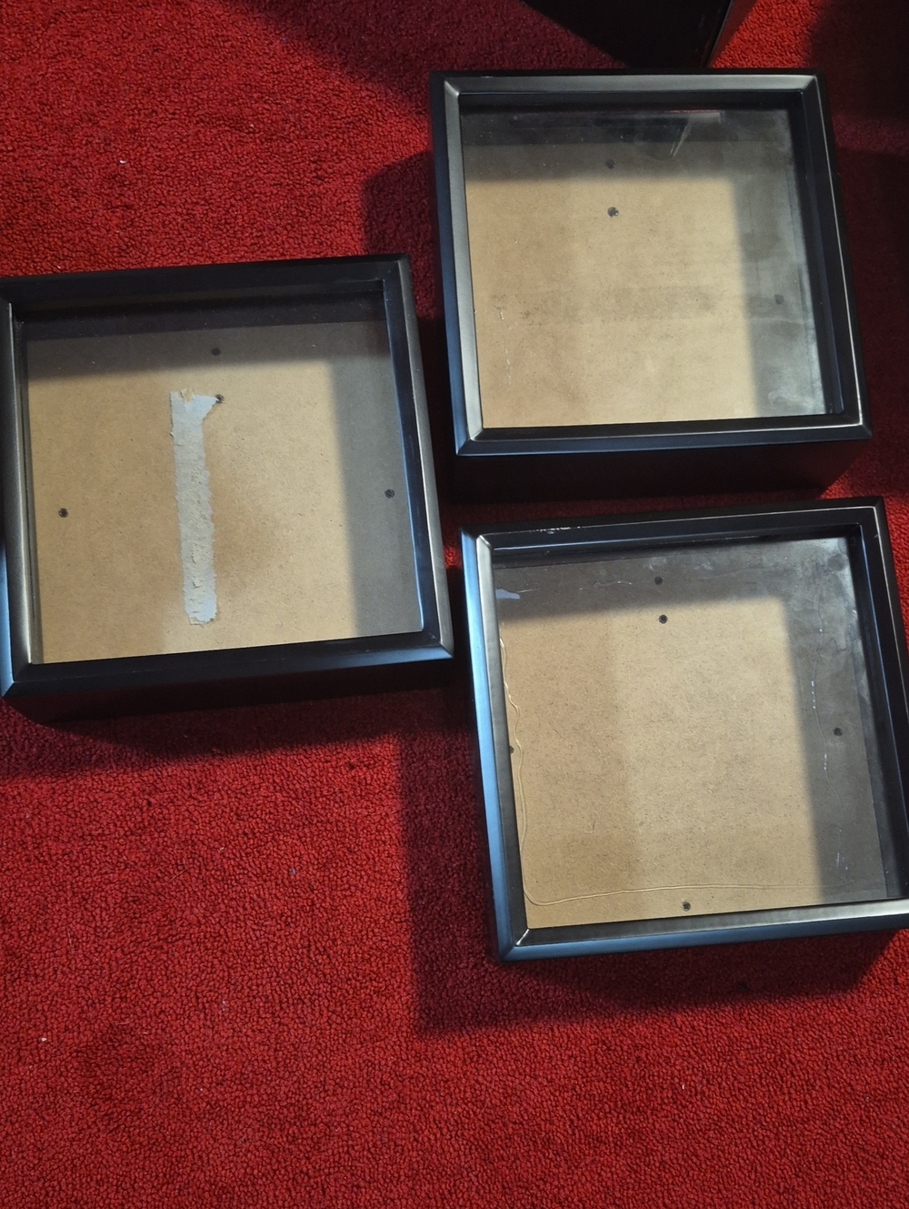 Set of 3 Black Shadow Box Wall Frames